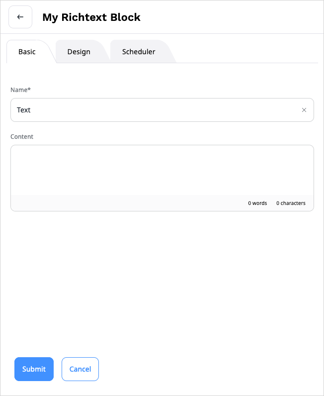 RichText block